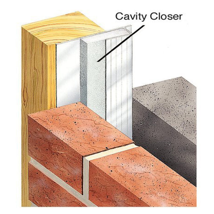 6 Pack Multi Width 100mm - 150mm Insulated Cavity Closer