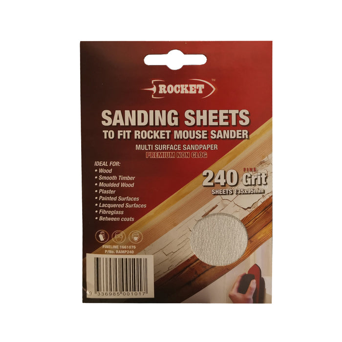 Hook and Loop 135 x 95mm Mouse Sanding Sheets