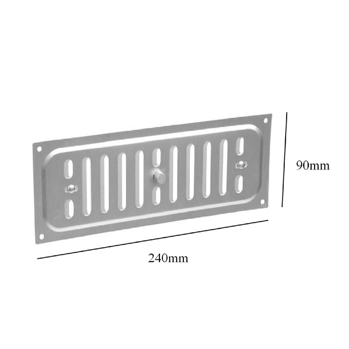 9" x 3" Adjustable Air Vent Aluminium / Metal Grille Ventilation Cover