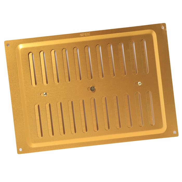 9" x 6" Brass Adjustable Air Vent / Metal Grille Ventilation Cover