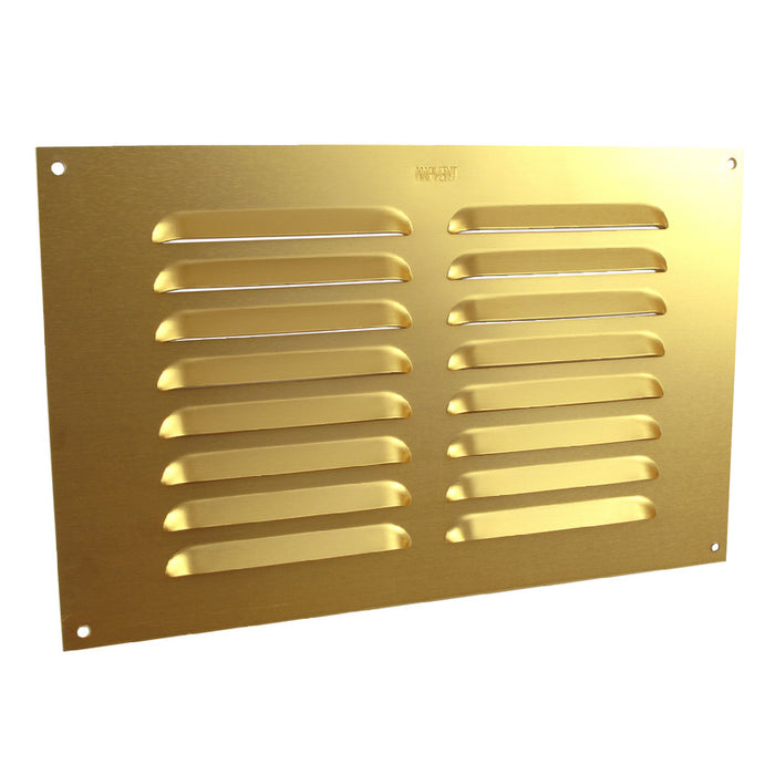 9" x 6" Brass Aluminium Louvre Air Vent Grille Ventilation Cover