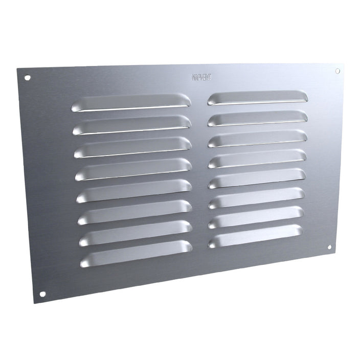 9" x 6" Aluminium Louvre Air Vent Satin Chrome Grille Cover