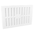 9" x 6" White Adjustable Air Vent Grille with Flyscreen Cover