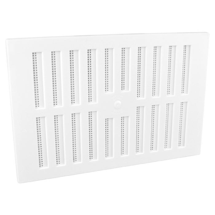 9" x 6" White Adjustable Air Vent Grille with Flyscreen Cover