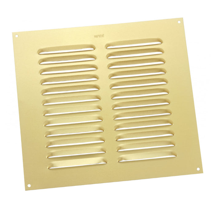 9" x 9" Brass Aluminium Louvre Air Vent Grille Ventilation Cover