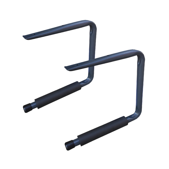 2 x Ceiling Mounted 415mm Bike Storage Hooks