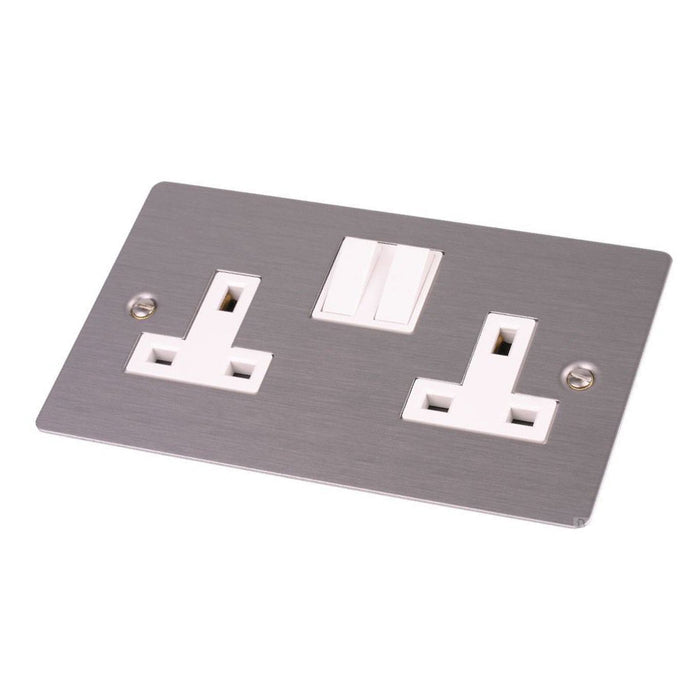 Electrical Flat Plate Satin Stainless Steel Sockets & Switches