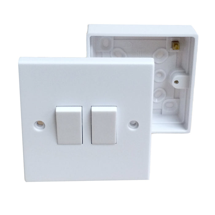 Electrical White Sockets & Switches with Pattress