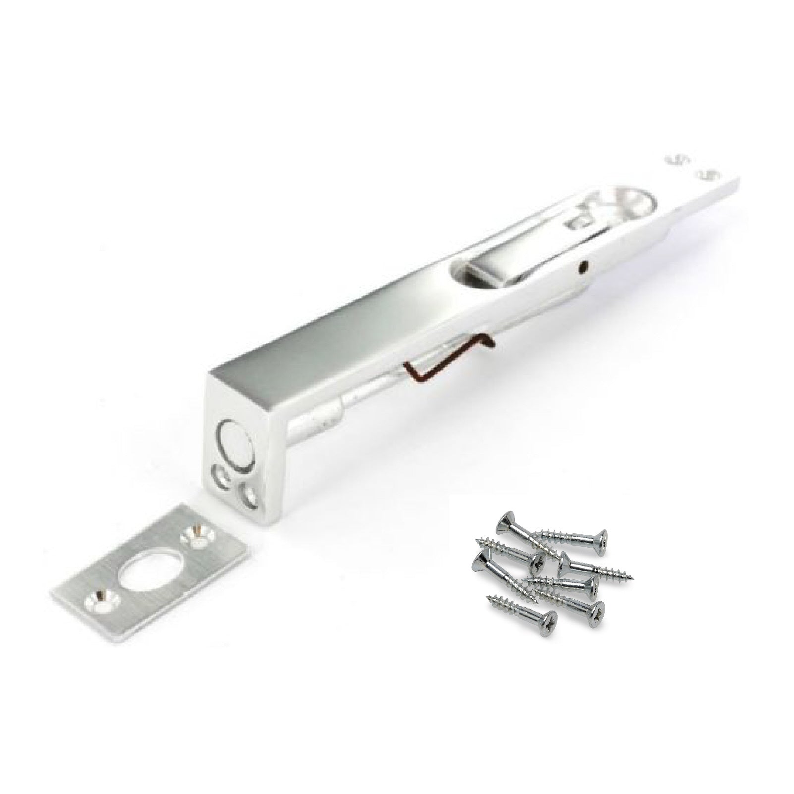 Flush Bolt Door Lock, Aluminium, 150mm Lever Slide Locking Action