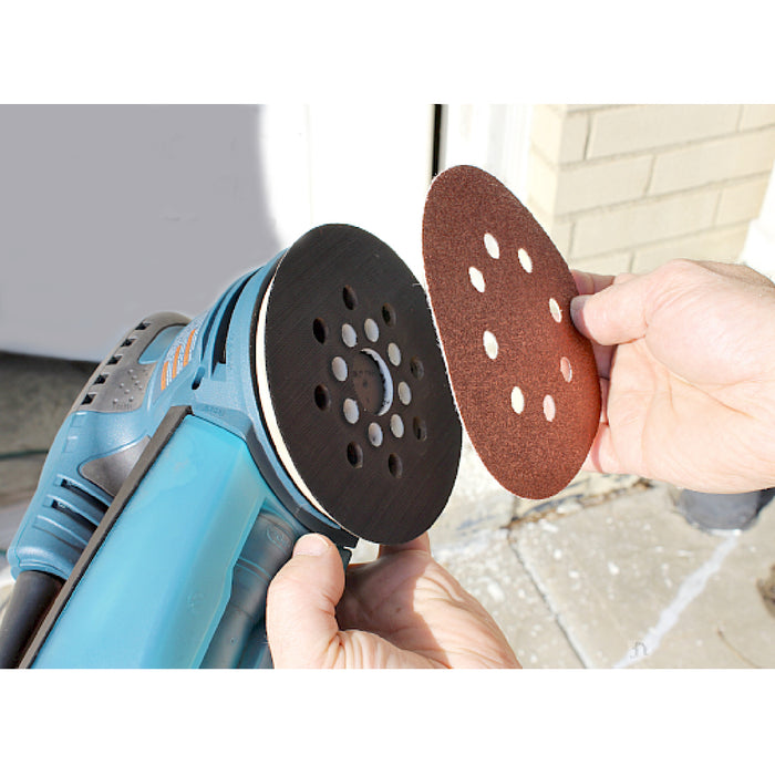 Punched Sanding Discs, Orbital Sander Pads 115mm, 125mm & 150mm