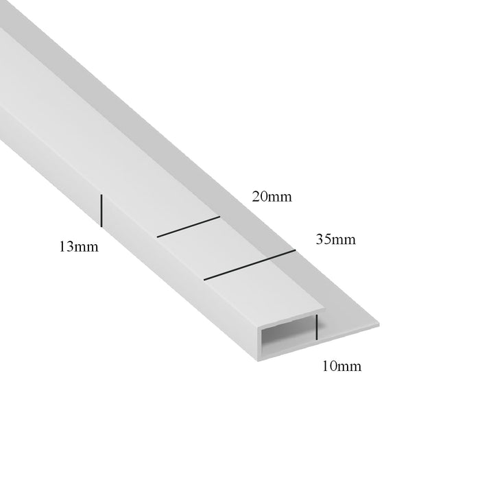 10 x White Start J Trim for UPVC Plastic Cladding & Soffit Boards