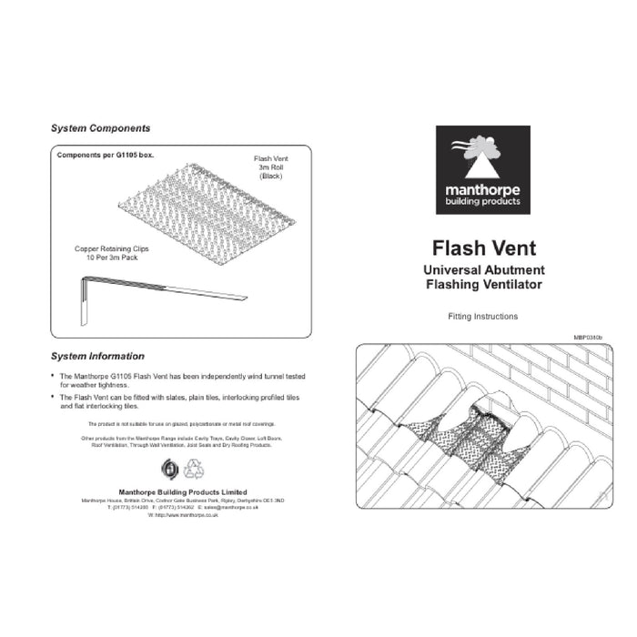 Manthorpe Flash Vent Roofing Lead Ventilation Abutment Flashing