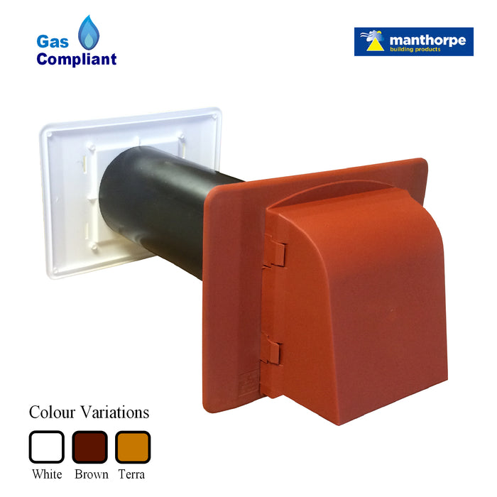 Cavity Core Vent & Cowl with Large Backplate for Gas Appliances