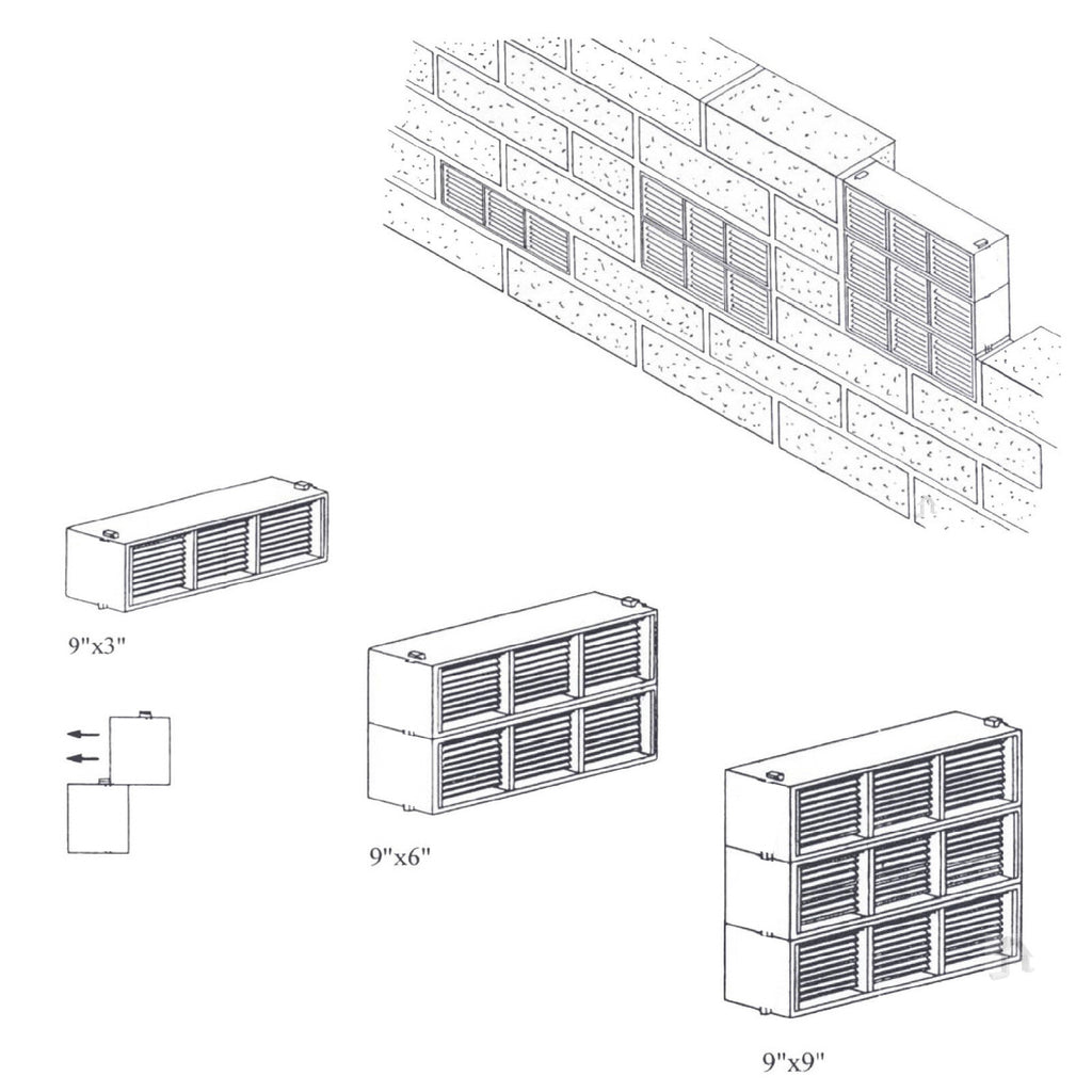 Manthorpe White Interlocking Air Brick Vents