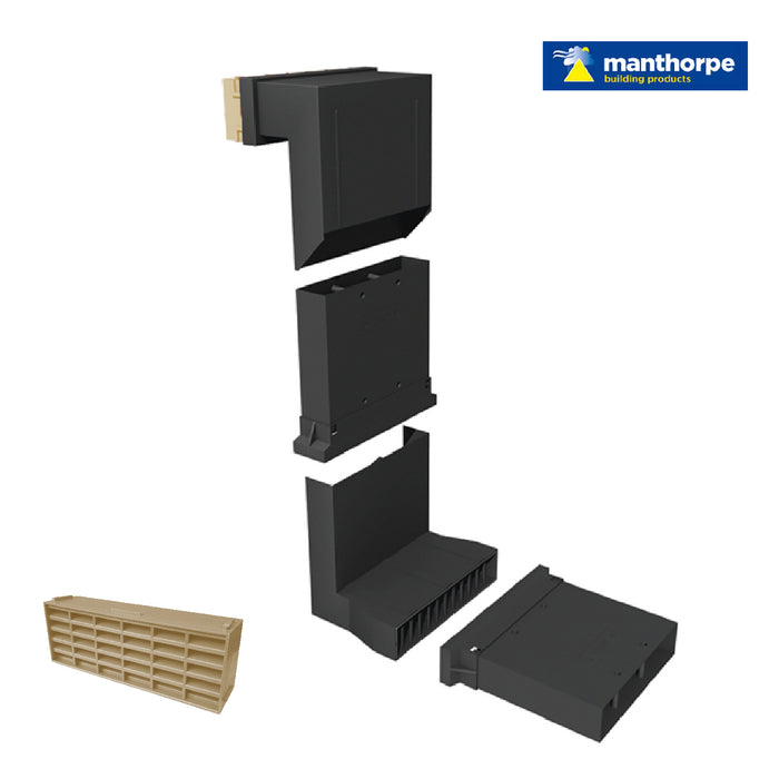 Telescopic Adjustable Underfloor Cavity Wall Vents with Extensions