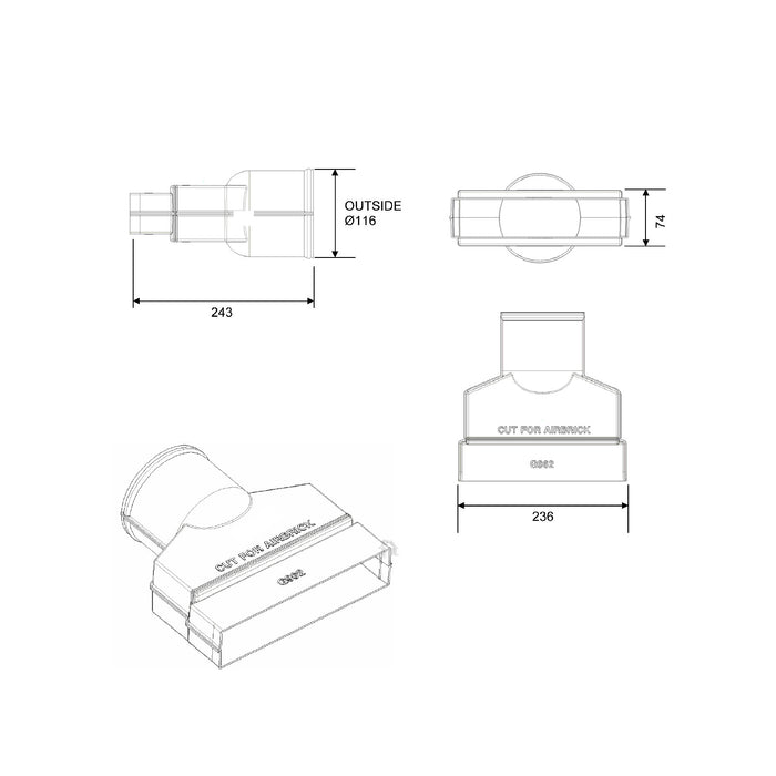 Telescopic Adjustable Underfloor Cavity Wall Vents with Airbricks G960