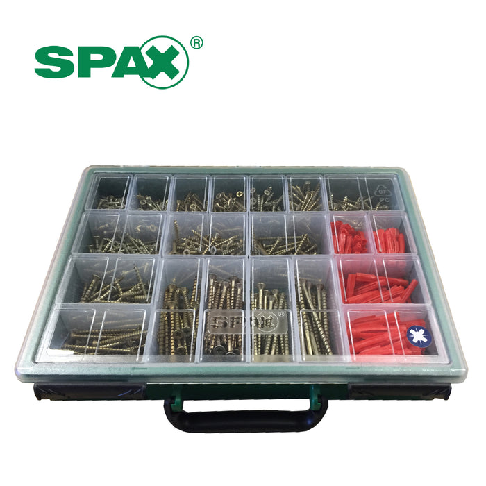 SPAX Xpert 847 Assorted Wood Screws & Plugs in Organiser Case