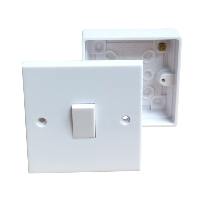 Electrical White Sockets & Switches with Pattress