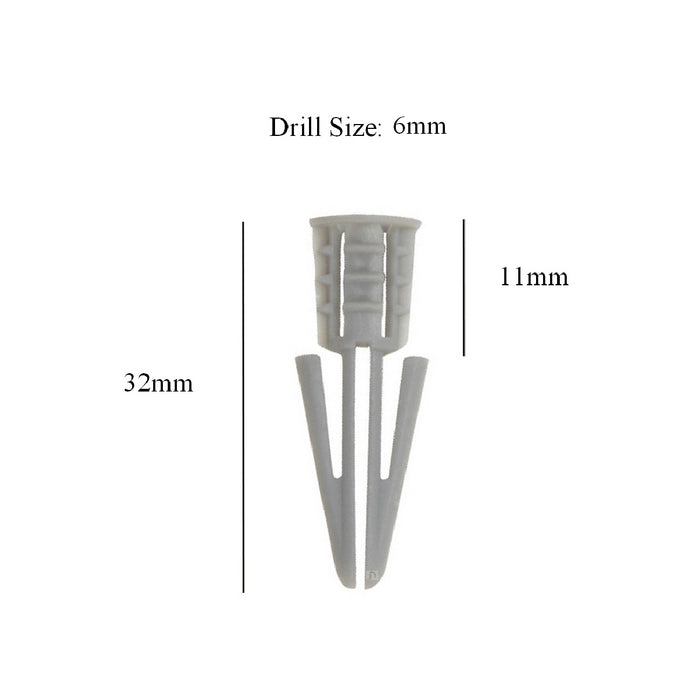 60 x Plasterboard Raw Plugs & Pozi Screws