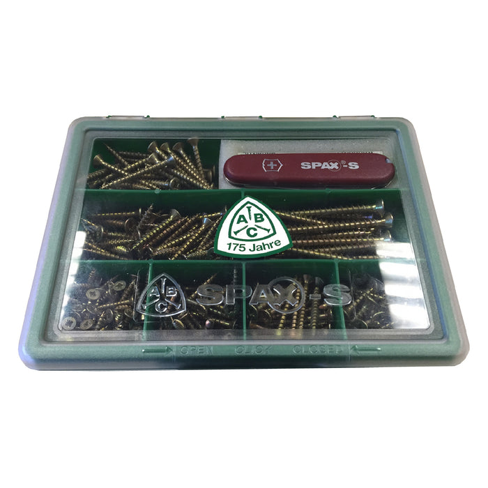 270 x Assorted Pozi Passivated Wood Screws in Organiser Box