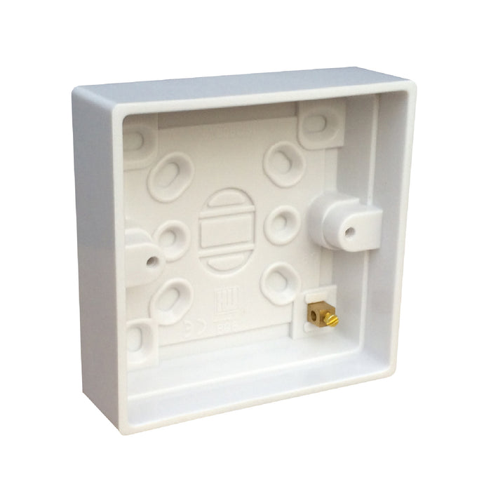 Surface Mounted Back Box 24mm Wall Pattress Single 1 Gang