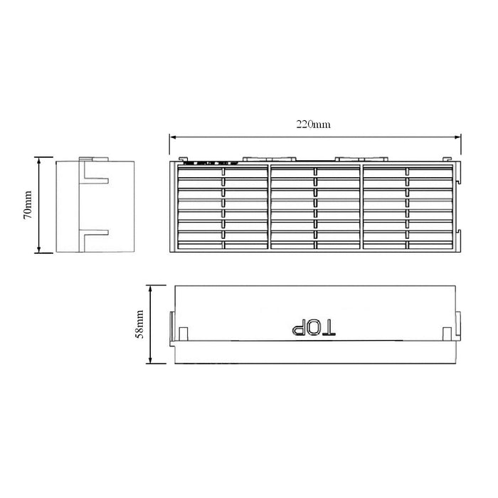 White Combination Air Brick Vents 9" x 3" for Air Flow Ventilation