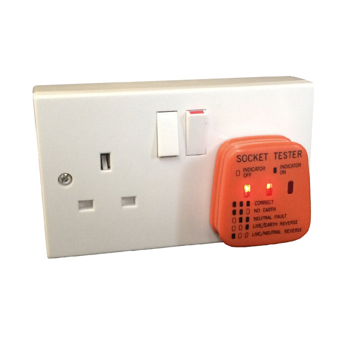 UK Mains Socket Tester 240v Polarity Test / 3 Pin Plug House Electrical