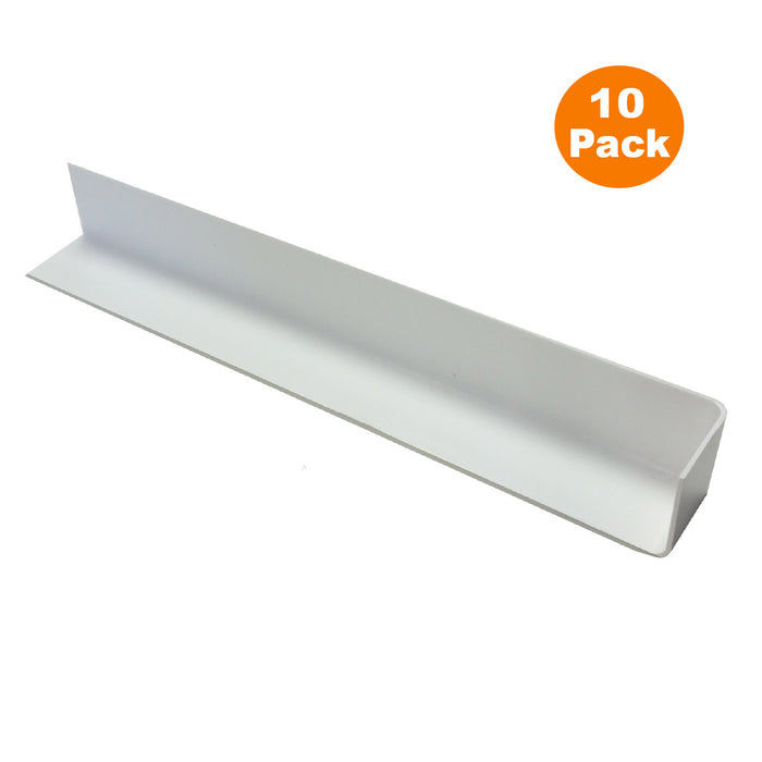 10 x Fascia Board Corner Joints White 300mm Round Edge Profile