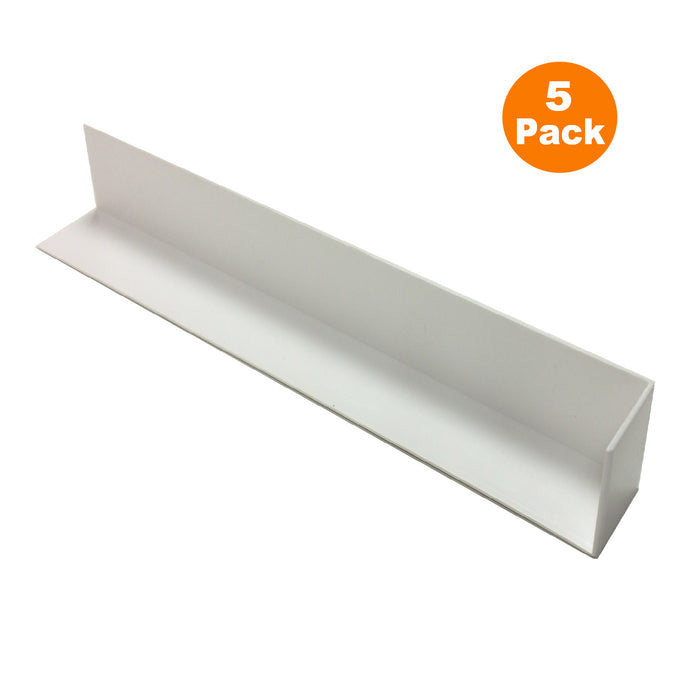 5 x Fascia Board Corner Joints White 300mm Square Edge Profile