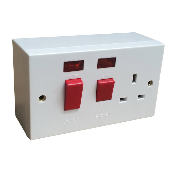 Electrical White Sockets & Switches with Pattress