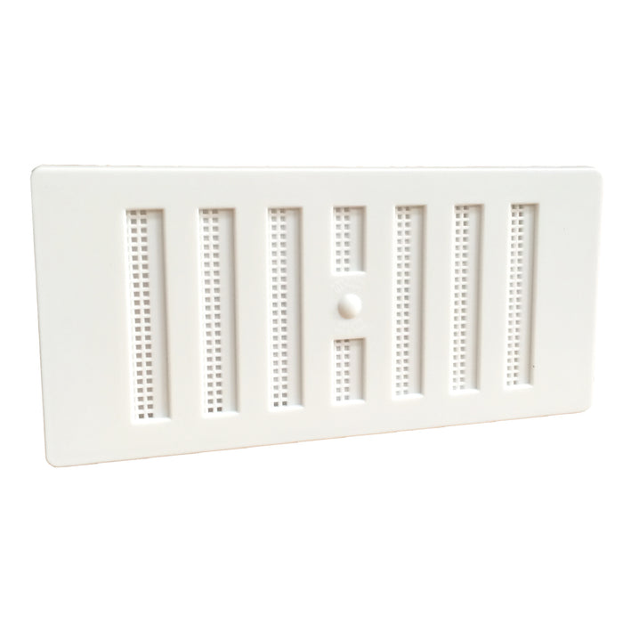 6" x 3" White  Adjustable Air Vent Grille with Flyscreen Cover