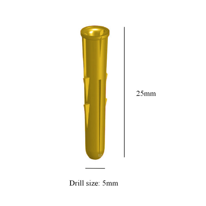 400 x Pozi Screws &Yellow Raw Plugs, 6 x 1" Twin Thread