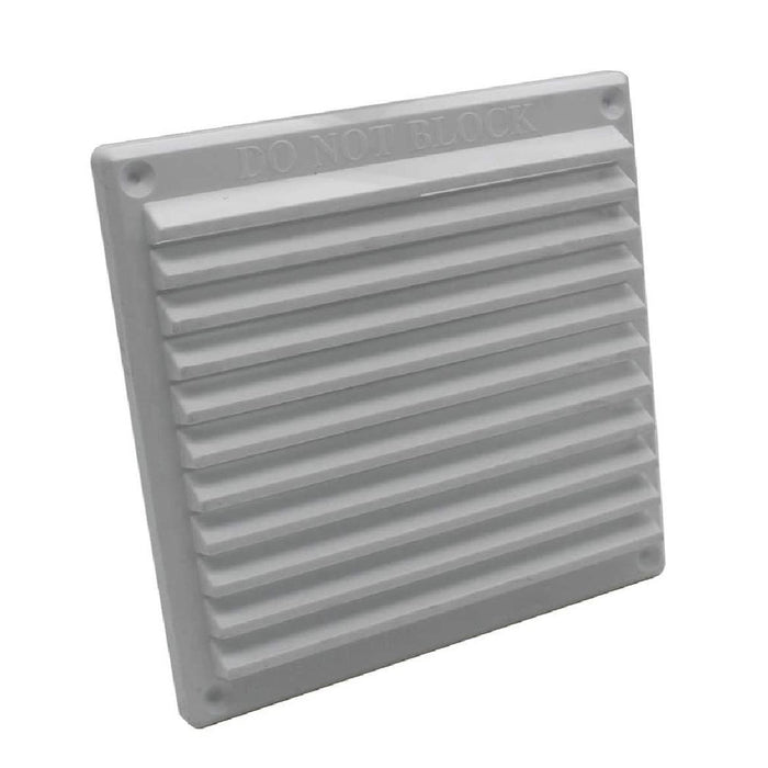 Rytons Louvre Air Vent 6" x 6" Plastic Grille with Removable Flyscreen Cover