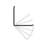 White Corner Wall Protector Plastic Flexi Angle