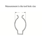 60 x Assorted Narrow Base Tool Spring Clips