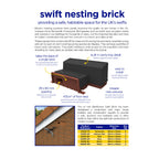 Swift Nesting Brick Box / Red Breeding Bird House