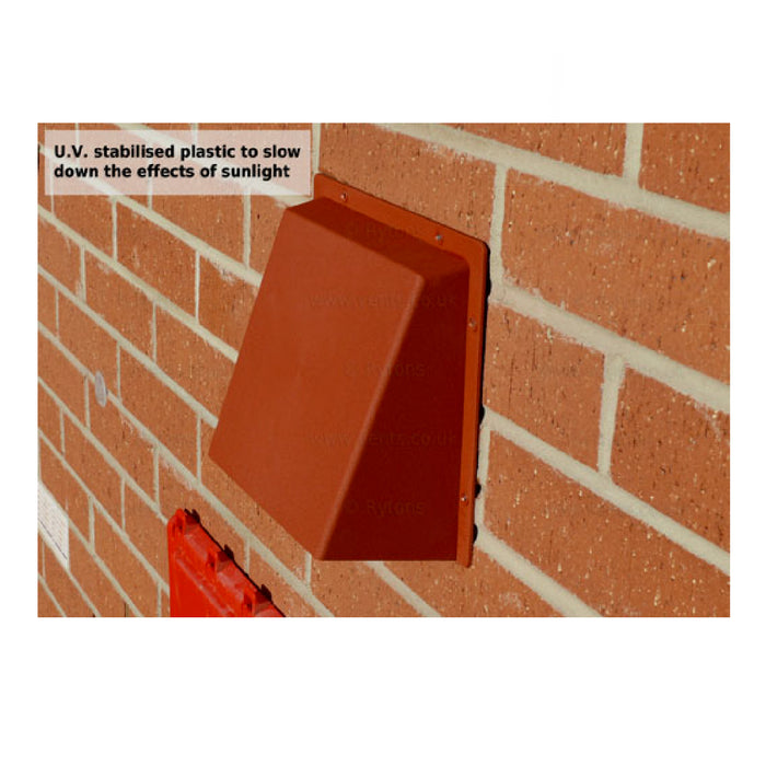 Rytons Terrracotta Cowl Air Vent Hooded Cover for Grilles & Extractors